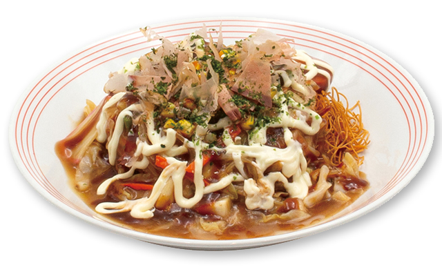 Special Saraudon(Okonomiyaki Style)